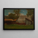 Farmyard with ducks and chickens - Winslow Homer — framed artwork on a wall