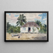 Hütte der Eingeborenen in Nassau - Winslow Homer — gerahmtes Bild an der Wand