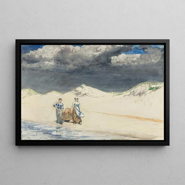 Sand und Himmel - Winslow Homer — gerahmtes Bild an der Wand