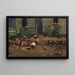 Skizze eines Cottage-Hofes - Winslow Homer — gerahmtes Bild an der Wand