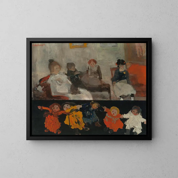 Puppen - Witold Wojtkiewicz — gerahmtes Bild an der Wand