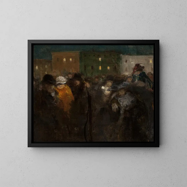 Mi-Carême à Paris - Witold Wojtkiewicz — gerahmtes Bild an der Wand