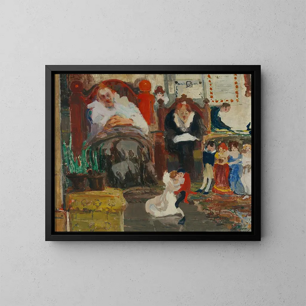 Marionetten - Witold Wojtkiewicz — gerahmtes Bild an der Wand