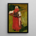 Sketch of a peasant woman seen from behind - Włodzimierz Tetmajer — framed artwork on a wall