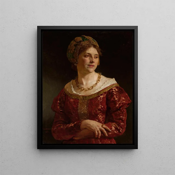 Wojciech Gerson - Portrait of a Cracovian townswoman in the 17thcentury costume.webp
