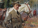 Selbstporträt mit einem Pferd - Wojciech Kossak — Ansicht des Kunstwerks