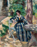 Portrait of the artist's wife Irena in the garden - Wojciech Weiss — artwork view
