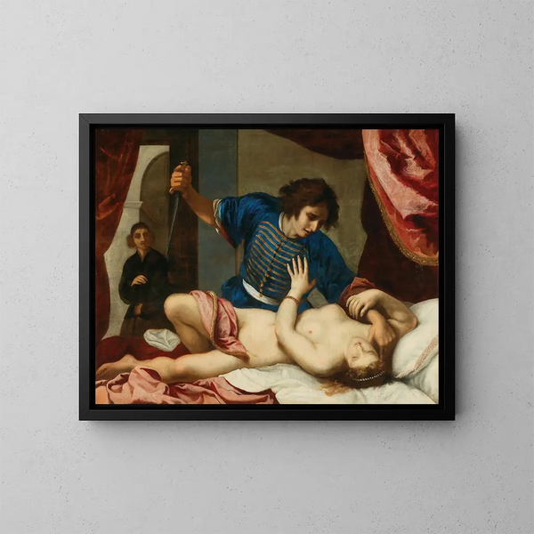 Tarquin e Lucrezia - Atelier di Felice Ficherelli — quadro incorniciato alla parete
