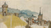 Ansicht einer befestigten Stadt in einer Flusslandschaft - Atelier des Meisters LCz — Ansicht des Kunstwerks