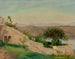 Lac Albano depuis le château de Gandolfo, Italie - Worthington Whittredge — Ansicht des Kunstwerks