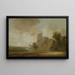 Fluss und Ruinenkirche - Wouter Knijff — gerahmtes Bild an der Wand