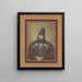 Portrait eines Staatsmannes - Yahya Ghaffari — gerahmtes Bild an der Wand