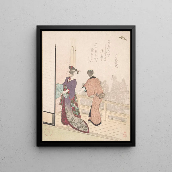 Yanagawa Shigenobu - Scene on the Veranda of a Teahouse.webp
