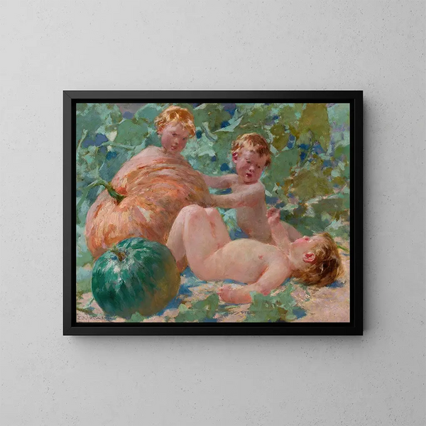 Kürbisse - Zdzisław Jasiński — gerahmtes Bild an der Wand
