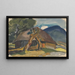 Cottage at the foot of the mountains - Zolo Palugyay — framed artwork on a wall
