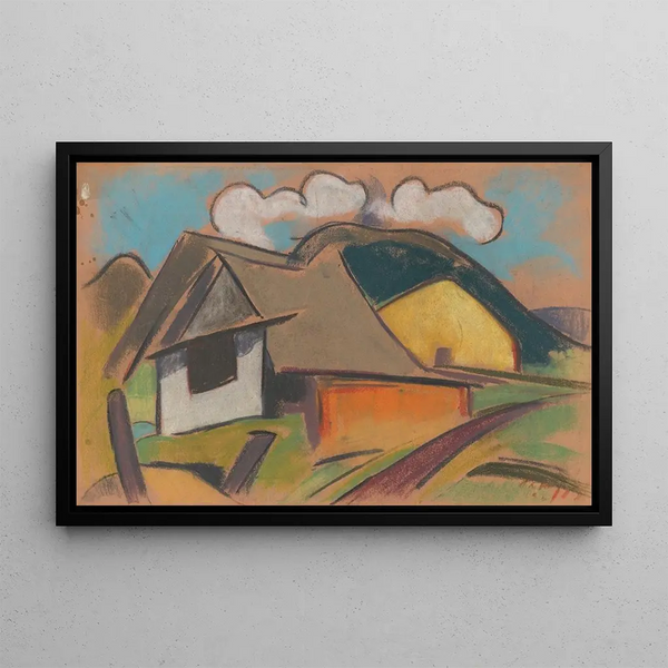 Cottages dans les montagnes - Zolo Palugyay — gerahmtes Bild an der Wand