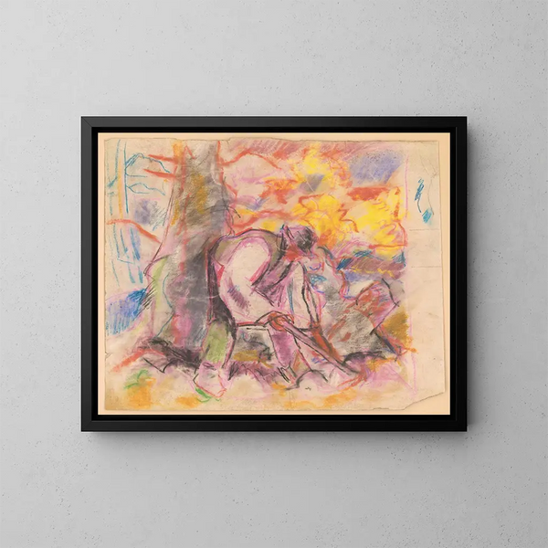 Labourage - Zolo Palugyay — gerahmtes Bild an der Wand