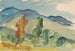 Landschaft am Fuße der Berge - Zolo Palugyay — Ansicht des Kunstwerks