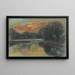 Fiume in un boschetto di salici scuri - Zolo Palugyay — quadro incorniciato alla parete