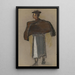 Study of a man in traditional costume - Zolo Palugyay — framed artwork on a wall