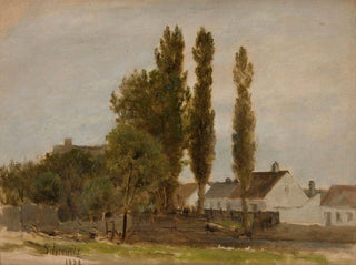 Zygmunt Sidorowicz - Landscape with trees and houses.webp
