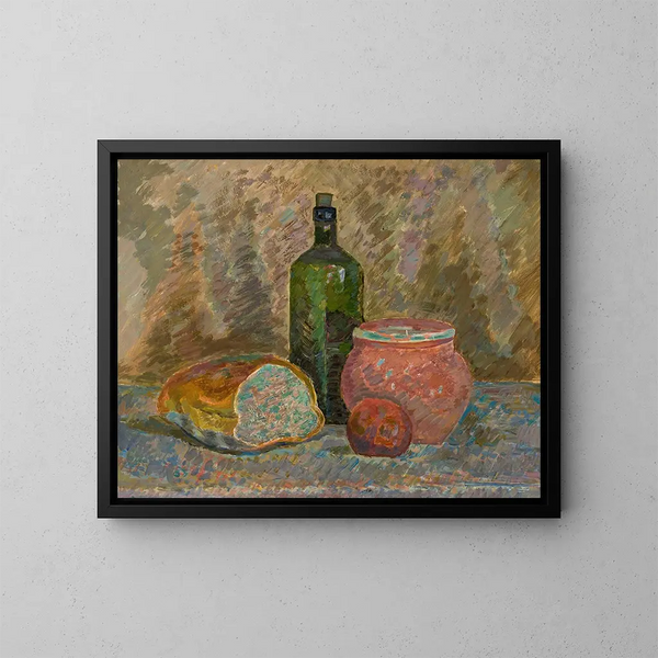 Stillleben mit Brot - Zygmunt Waliszewski — gerahmtes Bild an der Wand