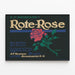 Vintage Poster Rote Rose Seasonal Fragrance — framed artwork on a wall