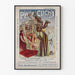 Vintage antique poster of Place Clichy with French and Oriental rugs