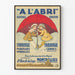 Vintage-Poster A L'ABRI Regenschirme und Spazierstöcke Wanddekoration