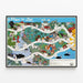 Environmental Game Poster A Place to Live - Educational Wall Decoration — framed artwork on a wall