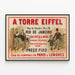Vintage-Poster A Torre Eiffel - Elegante Wanddekoration Rio de Janeiro — gerahmtes Bild an der Wand