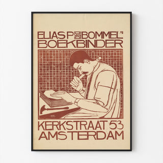 Manifesto Art Nouveau – Elias van Bommel – Theo Molkenboer, presentato in una cornice sottile su una parete chiara.