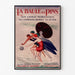 Vintage-Poster Bretagne – La Baule-les-Pins, in einem schmalen Rahmen an einer hellen Wand.