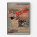 Vintage-Poster Bretagne – Strände der Bretagne, Orléans, in einem dünnen Rahmen an einer hellen Wand.