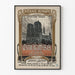 Vintage poster of Czech bookstore Notre-Dame de Paris