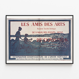 Manifesto Les Amis des Arts — Saint-Maur-des-Fossés, presentato in una cornice sottile su una parete chiara.