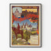 Vintage poster of the Nord railway line Pierrefonds Compiègne Coucy