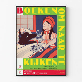 affiche-tentoonstelling-boeken-om-naar-te-kijken-nederlandse-prentenboeken-1890-1950