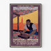 Vintage Mulhouse lithographic exhibition poster, displayed in a slim frame on a light wall.
