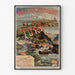 Vintage Paris Lyon Méditerranée, Jura poster in a thin frame on a light wall.