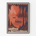 Vintage Pyrénées — Grottes de Bétharram poster, shown in a thin frame on a pale wall.