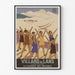 Vintage Villard-de-Lans poster, SNCF, shown in a slim frame on a pale wall.