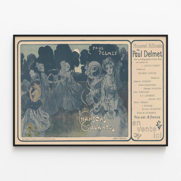 affiche-voor-chansons-galantes-door-paul-delmet