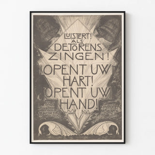 Vintage-Poster in Schwarz-Weiß zur Unterstützung von Künstlern und Musikern