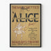 Vintage-Poster Alice im Wunderland Marionetten Theater