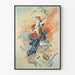Poster decorativo allegoria della musica con ballerina e strumenti