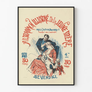 Poster vintage Almanach Illustré della Giovane Madre del Dottor Brochard 1878