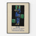 Vintage-Poster mit blauem, eleganten Teeservice