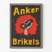 Vintage poster Anker Brikets featuring a coal main subject