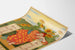 Kalender-Poster April Mai Juni mit Vintage-Blumenillustration